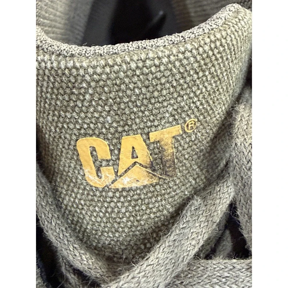 CAT Caterpillar Woodward Mid Mens 11 Olive Green Canvas Casual Shoes Sneaker